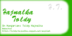 hajnalka toldy business card